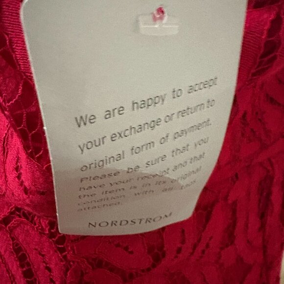 Nordstrom Marina Red lace dress - Picture 3 of 4